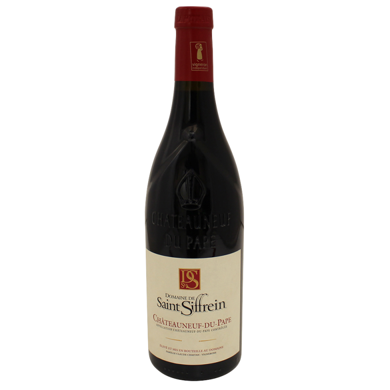 Photographie d'une bouteille de vin rouge Domaine de Saint Siffrein AOC Châteauneuf-du-Pape Rouge 75 cl