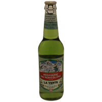 Photographie d'une bouteille de bière La Verte Sans Gluten du Mont Blanc 33 cl