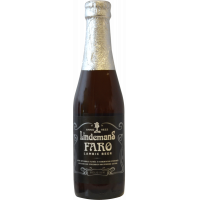 Photographie d'une bouteille de bière lindemans faro
