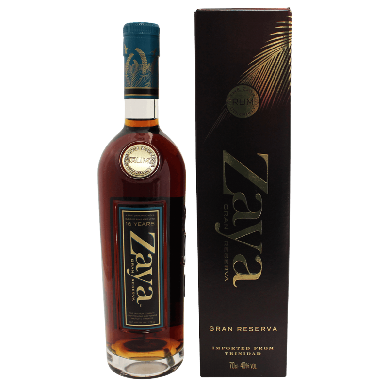 Photographie d'une bouteille de rhum zaya 16 ans gran reserva trinidad et tobago 70 cl 40°