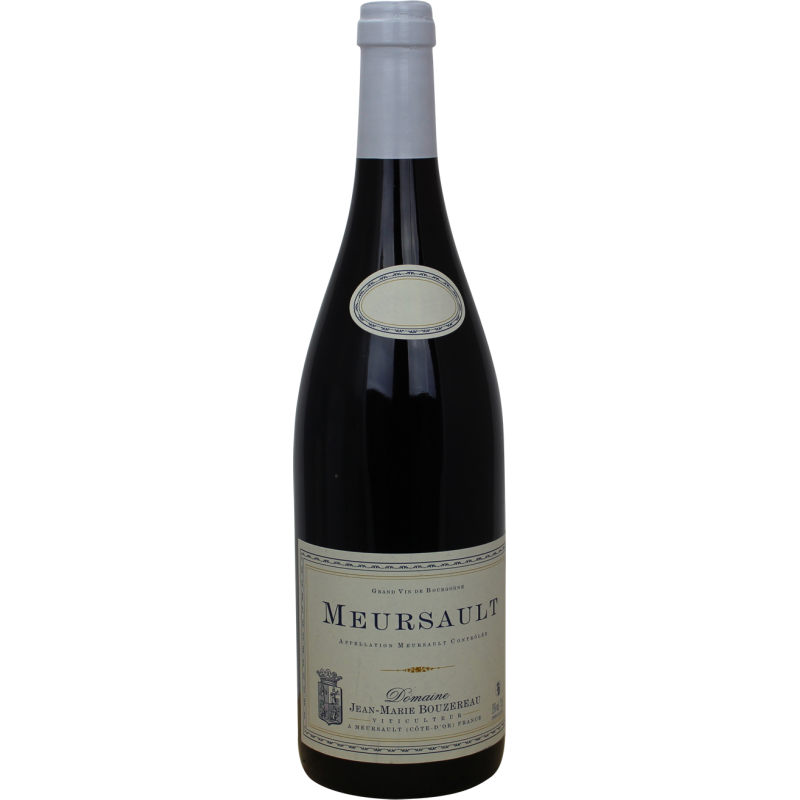 Photographie d'une bouteille de vin rouge meursault domaine jean marie bouzereau aoc rouge 2021 75 cl