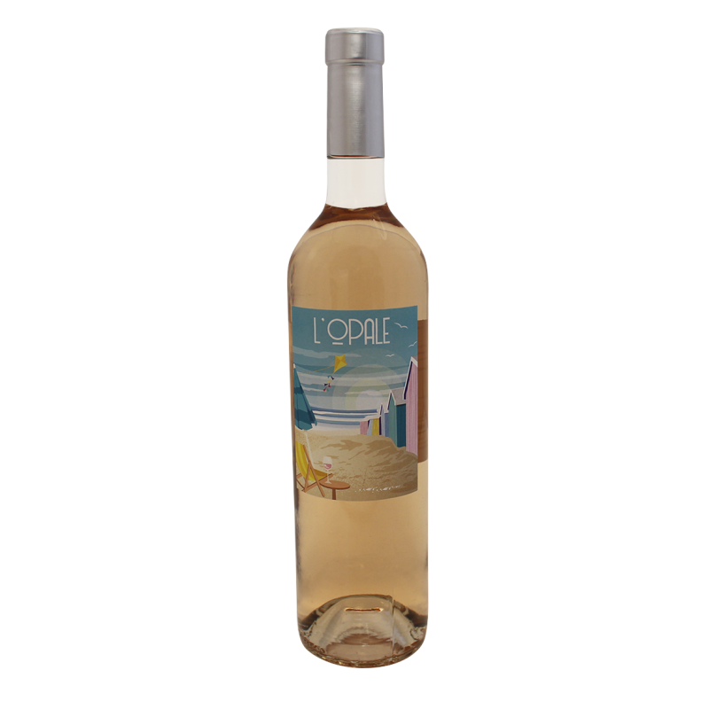 Photographie d'une bouteille de vin rosé Opale Gard IGP