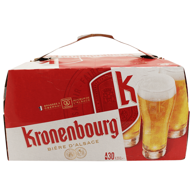Photographie d'une bouteille de bière kronenbourg 26x25cl