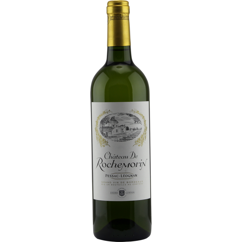 Photographie d'une bouteille de vin blanc chateau rochemorin aoc blanc 2020 75 cl