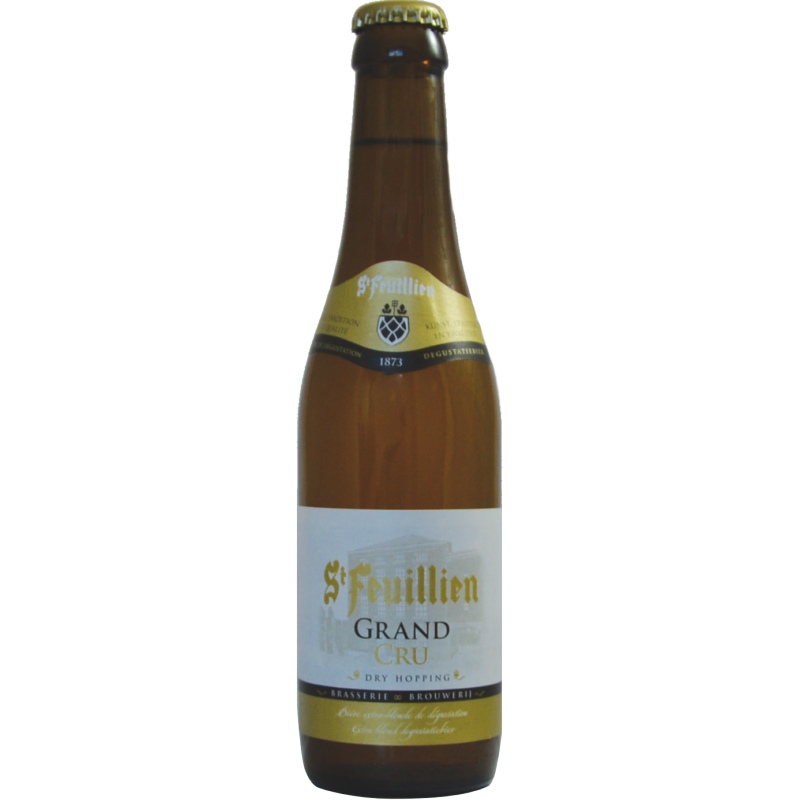 Photographie d'une bouteille de bière St Feuillien Grand Cru 33cl