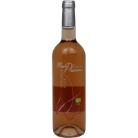 Photographie d'une bouteille de vin rosé chateau marie plaisance le brin bio