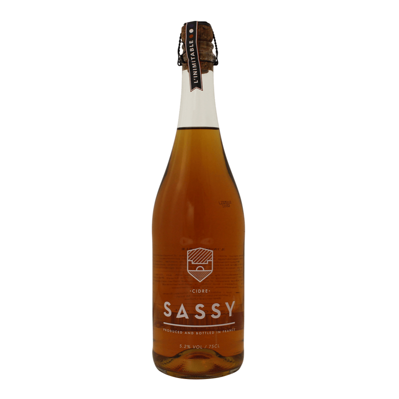 Photographie d'une bouteille de CIDRE SASSY BRUT BIO 75CL
