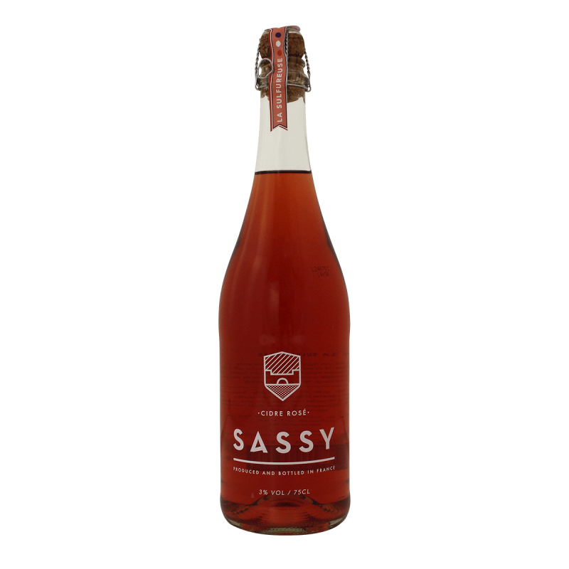 Photographie d'une bouteille de CIDRE ROSE SASSY 75 CL