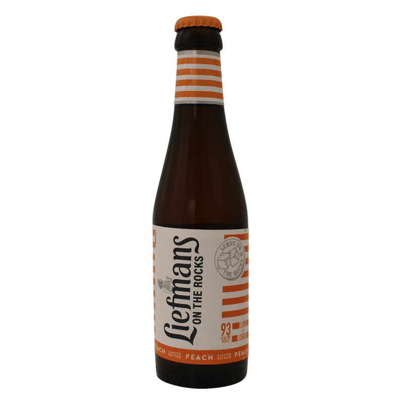 Photographie d'une bouteille de bière Liefmans Peach 25 cl