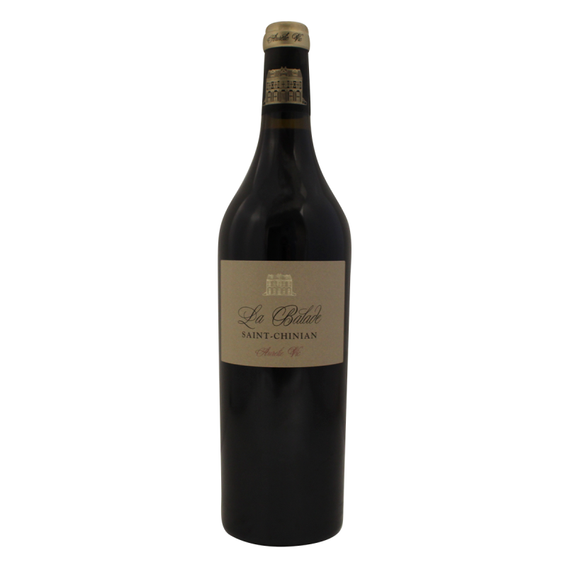 Photographie d'une bouteille de vin rouge la balade saint chinian aop rouge 2024 75 cl