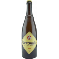 Photographie d'une bouteille de bière Westmalle Tripel 75cl