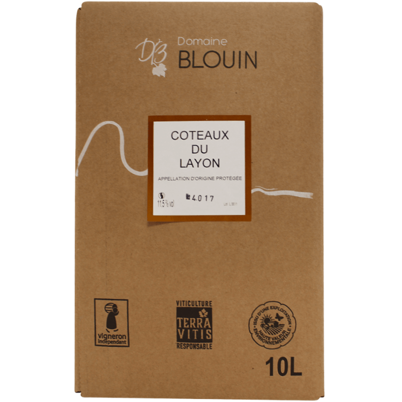 Photographie d'une bouteille de vin blanc COTEAUX DU LAYON DOMAINE BLOUIN