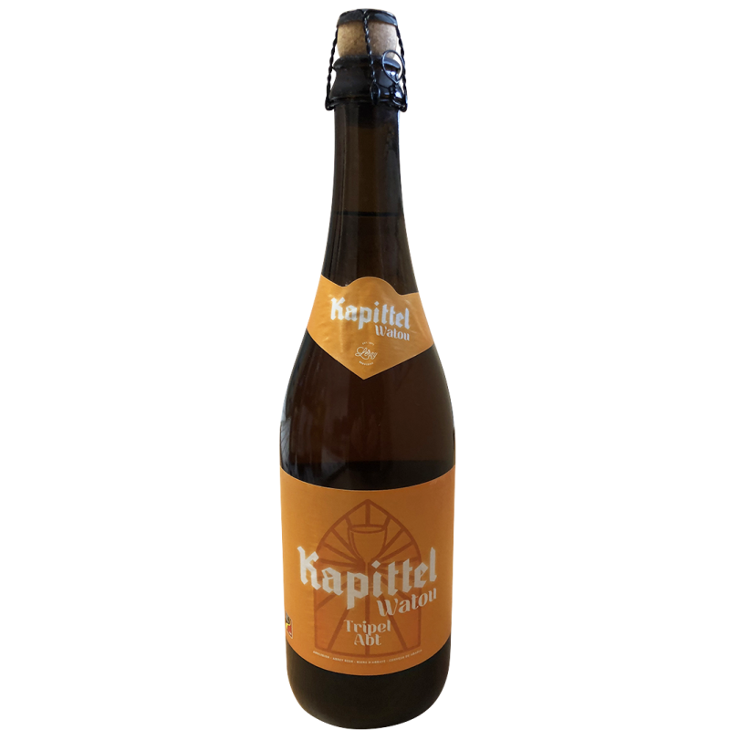 Photographie d'une bouteille de bière kapittel watou tripel 75cl