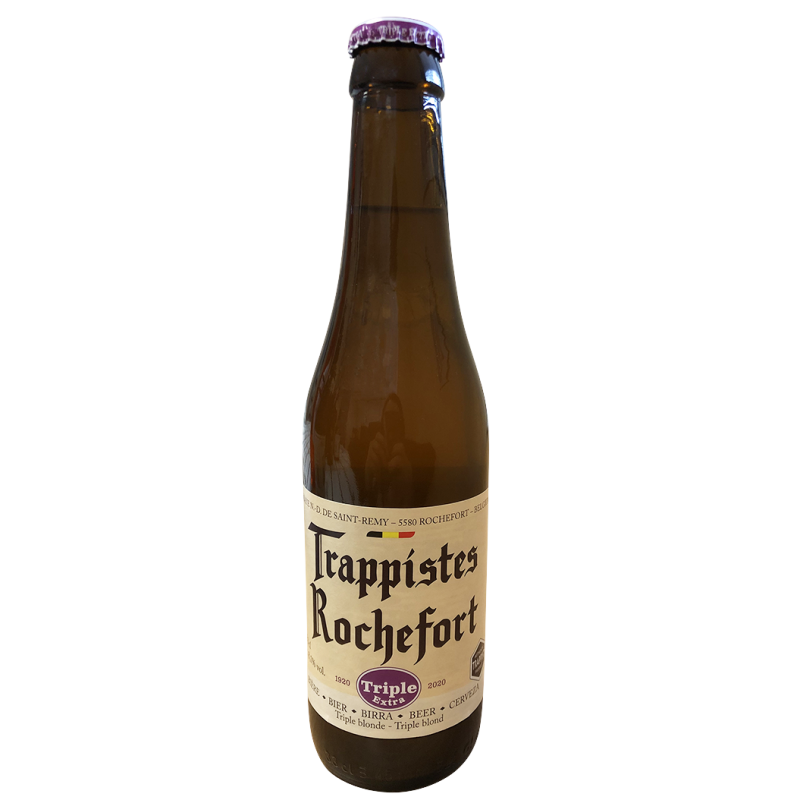 Photographie d'une bouteille de bière Trappiste Rochefort Triple Extra Blonde 33 cl