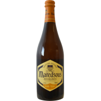 Photographie d'une bouteille de bière Maredsous Blonde 75cl