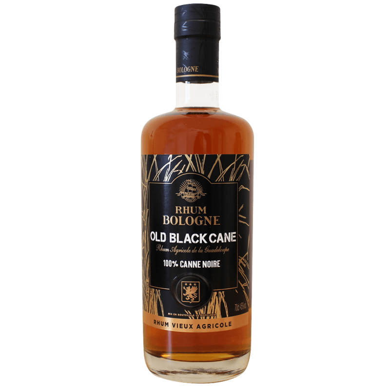Photographie d'une bouteille de Rhum Vieux Bologne Old Black Cane
