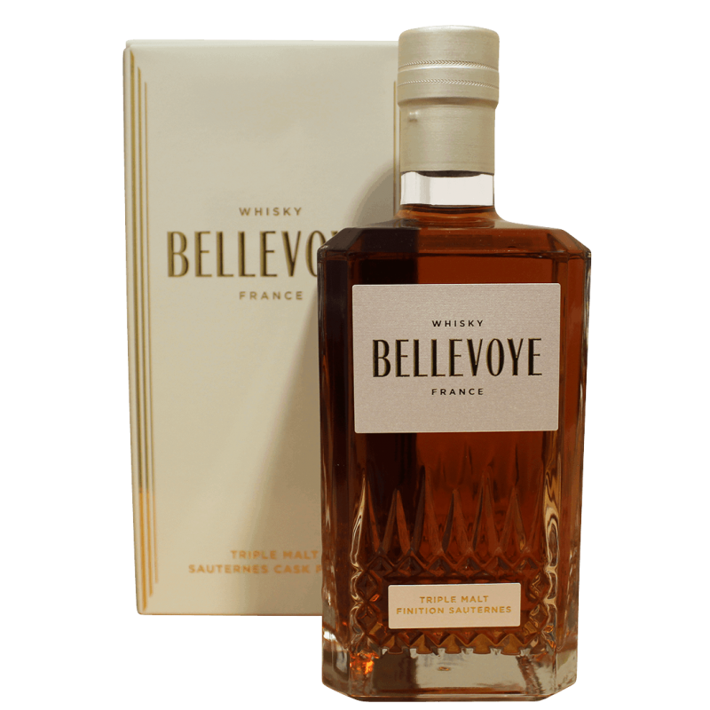 Photographie d'une bouteille de WHISKY BELLEVOYE BLANC FINITION SAUTERNE