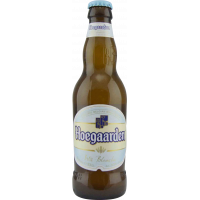 Photographie d'une bouteille de bière Hoegaarden Blanche 33cl