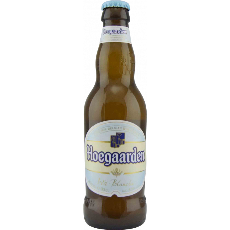 Photographie d'une bouteille de bière Hoegaarden Blanche 33cl