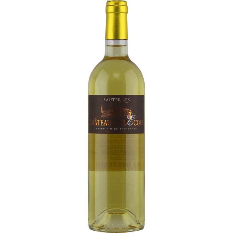 Photographie d'une bouteille de vin blanc chateau de l'ecole sauternes