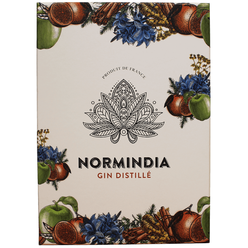 Photographie d'une bouteille de Coffret Gin Normindia 70 cl