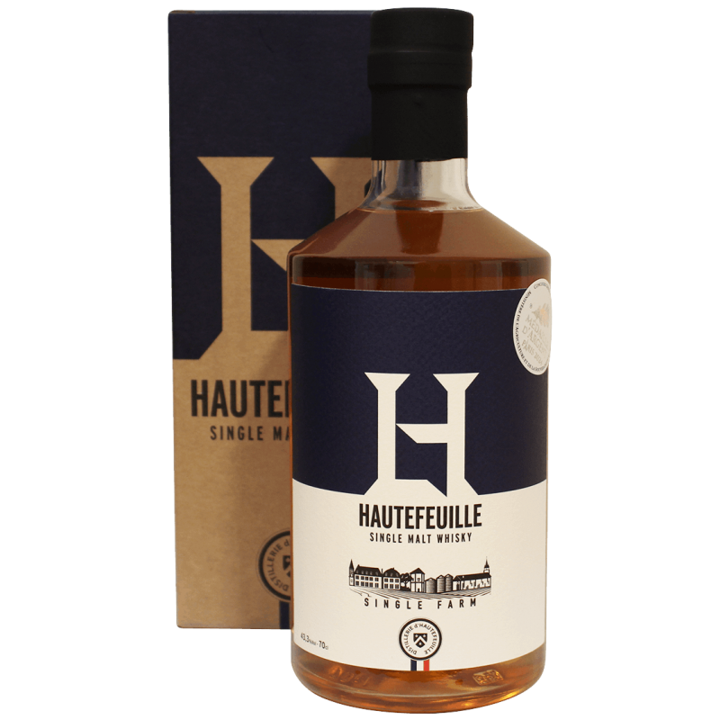 Photographie d'une bouteille de Whisky Hautefeuille Single Malt Single Farm