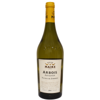 Photographie d'une bouteille de vin blanc arbois savagnin domaine maire aoc blanc 2023 75 cl