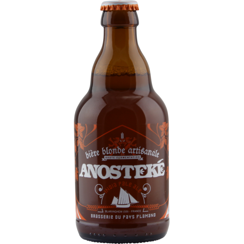 Photographie d'une bouteille de bière Anosteké IPA 33 cl