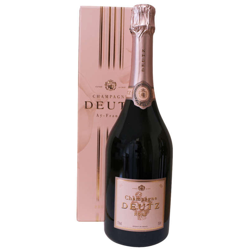 Photographie d'une bouteille de champagne deutz brut rose en etui 75 cl