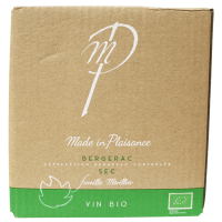Photographie d'une bouteille de vin blanc chateau marie plaisance bergerac bio aoc blanc bib 5 l