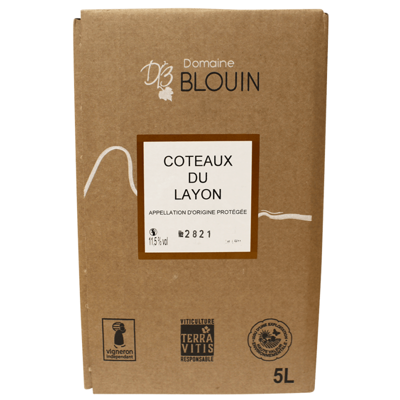 Photographie d'une bouteille de vin blanc COTEAUX DU LAYON DOMAINE BLOUIN