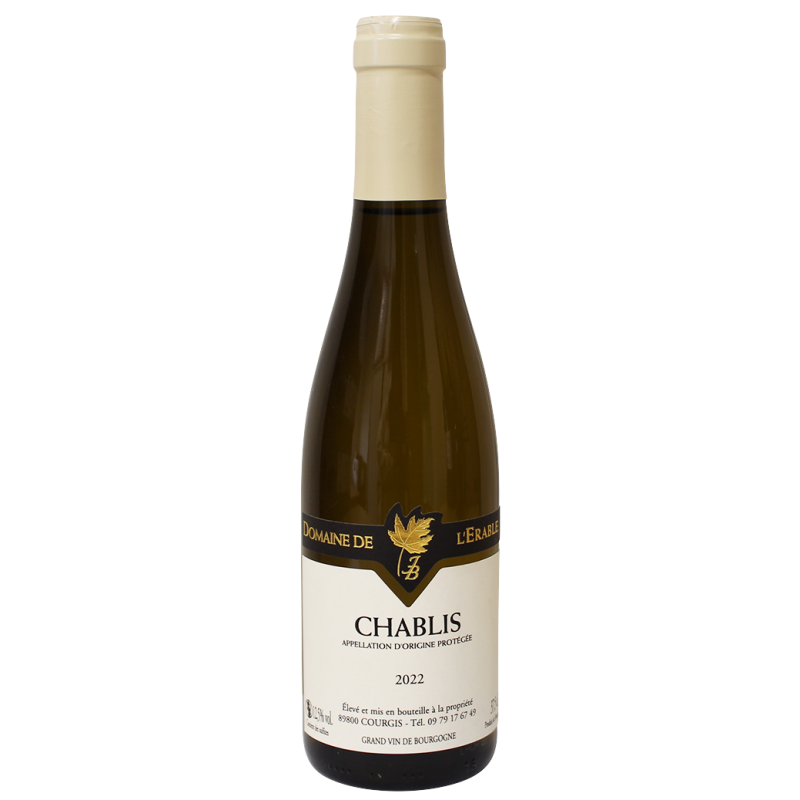 Photographie d'une bouteille de vin blanc domaine de l'erable