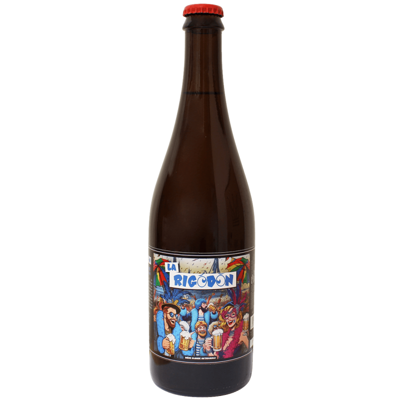 Photographie d'une bouteille de bière Rigodon Blonde 75 cl