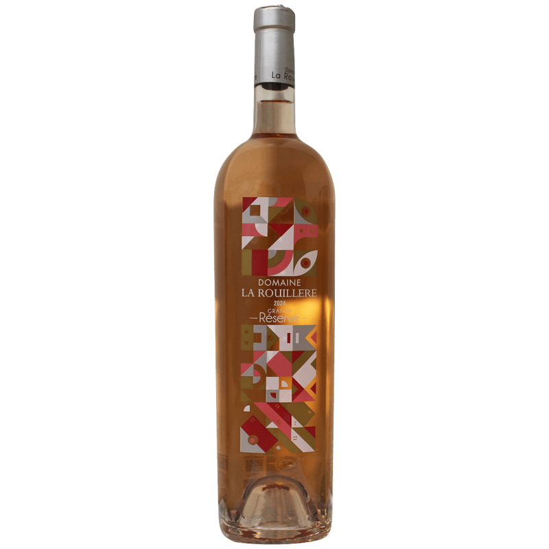 Photographie d'une bouteille de vin rosé domaine de la rouillere grande reserve