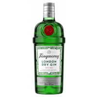 Photographie d'une bouteille de Gin Tanqueray Imported London Dry