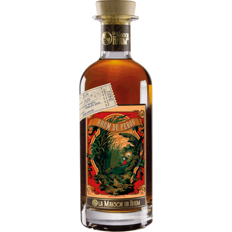 Photographie d'une bouteille de Rhum Vieux la Maison du Rhum du Pérou