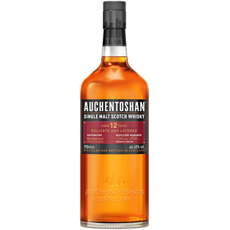 Photographie d'une bouteille de Whisky Auchentoshan 12 ans
