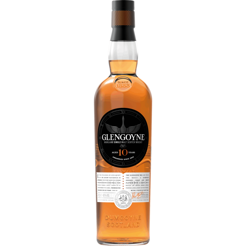 Photographie d'une bouteille de Whisky Glengoyne 10 ans