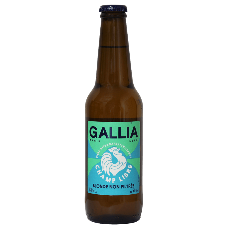 Photographie d'une bouteille de bière Gallia Champ Libre 33cl
