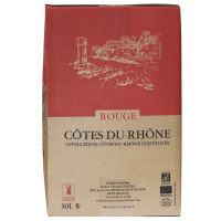 Photographie d'une bouteille de vin rouge CÔTES DU RHÔNE AOC ROUGE SAINT SIFFREIN