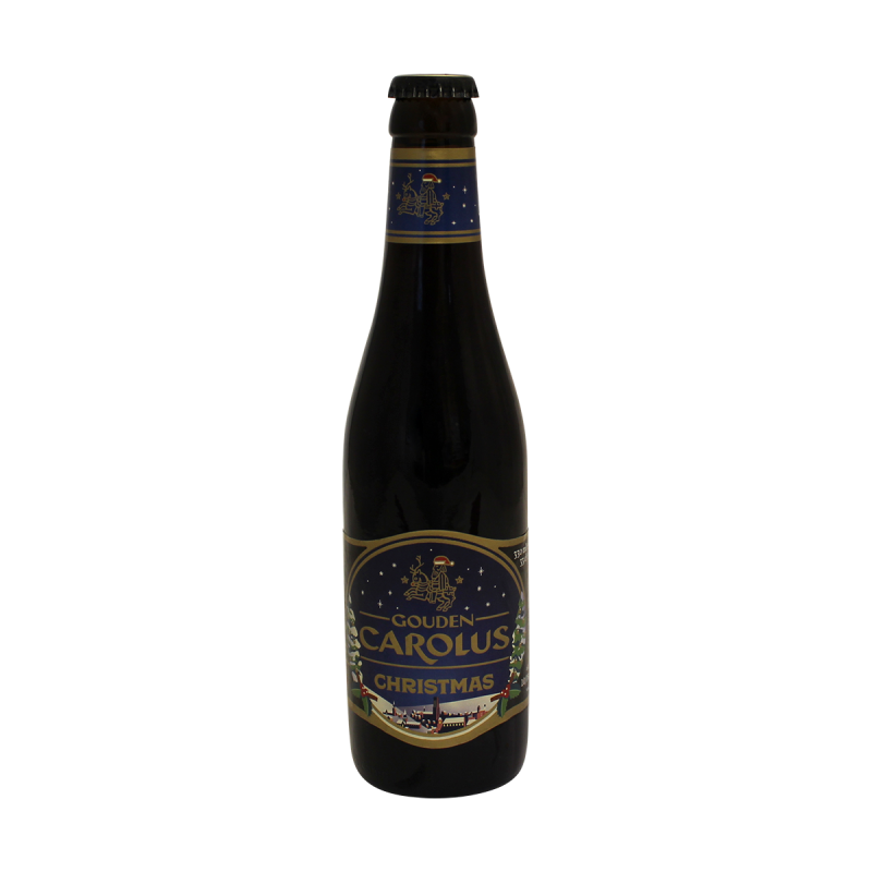 Photographie d'une bouteille de bière gouden carolus christmas 33cl