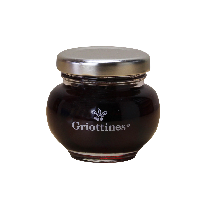 Photographie d'une bouteille de Griottines à la Liqueur 5 cl