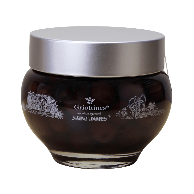 Photographie d'une bouteille de Griottines Saint James 35 cl
