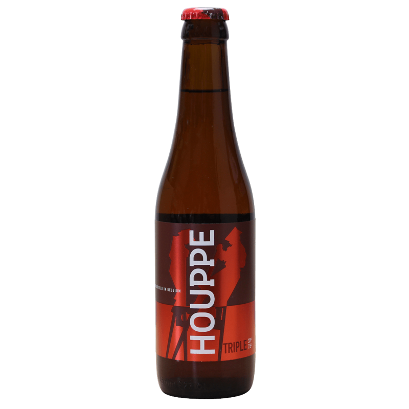 Photographie d'une bouteille de bière La Houppe Triple 33cl