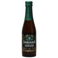 Photographie d'une bouteille de bière Lindemans Gueuze 25cl