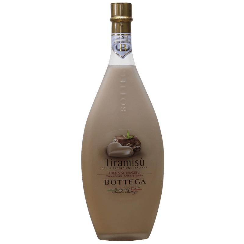 Photographie d'une bouteille de Liqueur de Tiramisu Bottega