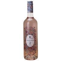 Photographie d'une bouteille de vin rosé peche coquin rose sans alcool 75 cl
