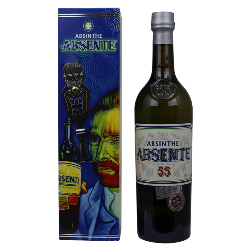 Photographie d'une bouteille de Absente En Etui Cuillère 70 cl