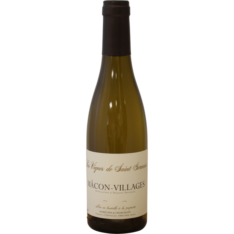 Photographie d'une bouteille de vin blanc les vignes st germain