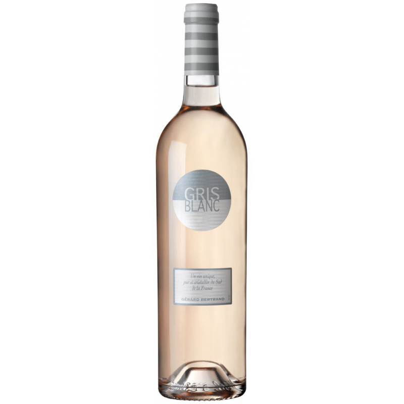 Photographie d'une bouteille de vin rosé GRIS BLANC GERARD BERTRAND